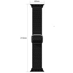 Bracelet de remplacement élastique à texture rhomboïdale réglable pour Apple Watch Series, 7 41 mm / 6 & SE & 5 & 4 40 mm / 3 & 2 & 1 38 mm, 7 45 mm / 6 & SE & 5 & 4 44 mm / 3 & 2 & 1 42 mm