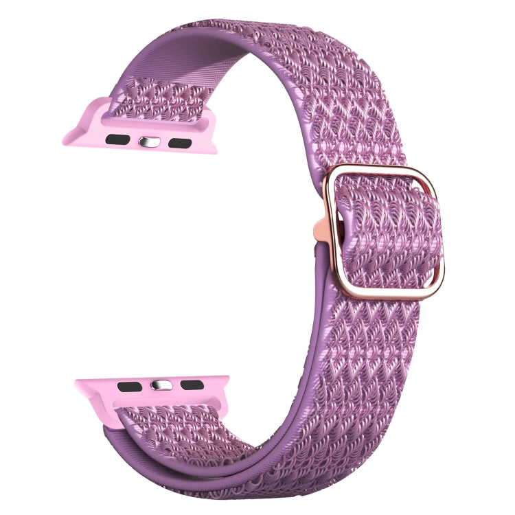 Bracelet de remplacement élastique à texture rhomboïdale réglable pour Apple Watch Series, 7 41 mm / 6 & SE & 5 & 4 40 mm / 3 & 2 & 1 38 mm, 7 45 mm / 6 & SE & 5 & 4 44 mm / 3 & 2 & 1 42 mm