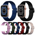 Bracelet de remplacement élastique à texture rhomboïdale réglable pour Apple Watch Series, 7 41 mm / 6 & SE & 5 & 4 40 mm / 3 & 2 & 1 38 mm, 7 45 mm / 6 & SE & 5 & 4 44 mm / 3 & 2 & 1 42 mm