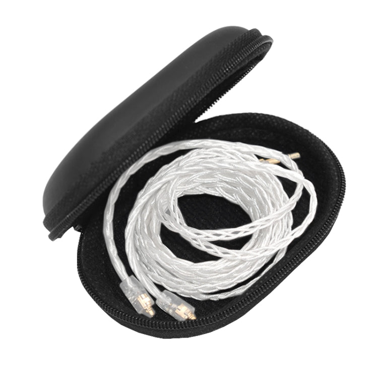 KZ Boîte de rangement ovale en cuir synthétique pour câble de données, chargeur et écouteurs, Ovale