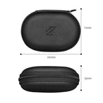 KZ Boîte de rangement ovale en cuir synthétique pour câble de données, chargeur et écouteurs, Ovale