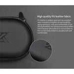 KZ Boîte de rangement ovale en cuir synthétique pour câble de données, chargeur et écouteurs, Ovale