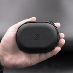 KZ Boîte de rangement ovale en cuir synthétique pour câble de données, chargeur et écouteurs, Ovale