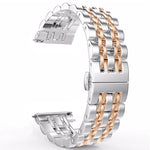 Bracelet de remplacement en acier à sept maillons, version femme 20 mm, version homme 22 mm
