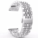 Bracelet de remplacement en acier à sept maillons, version femme 20 mm, version homme 22 mm