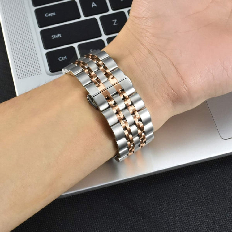 Bracelet de remplacement en acier à sept maillons, version femme 20 mm, version homme 22 mm