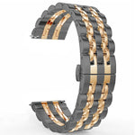 Bracelet de remplacement en acier à sept maillons, version femme 20 mm, version homme 22 mm