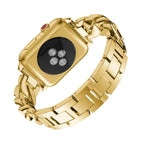 Single Row Denim Diamond Alloy Watchband, For Apple Watch Series 8&7 41mm / SE 2&6&SE&5&4 40mm / 3&2&1 38mm, For Apple Watch Series 8&7 45mm / SE 2&6&SE&5&4 44mm / 3&2&1 42mm