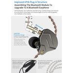 Écouteur filaire intra-auriculaire hybride KZ ZSN Pro, version micro ZSN (violet), version standard ZSN (gris), version standard ZSN (bleu), version standard ZSN (violet), version micro ZSN (gris), version micro ZSN (bleu)