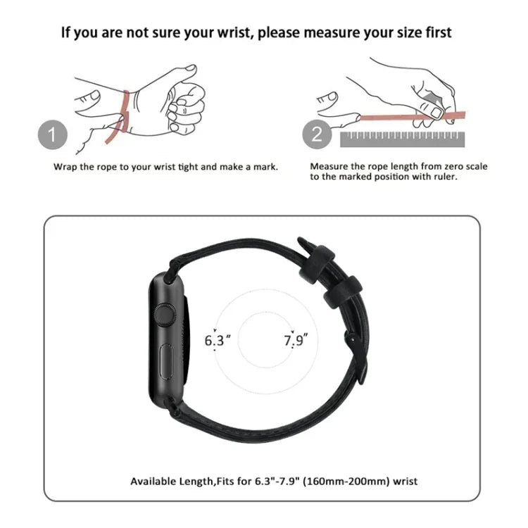 Bracelet de montre en cuir véritable ciré à l'huile, pour Apple Watch Series 8&7 41mm / SE 2&6&SE&5&4 40mm / 3&2&1 38mm, pour Apple Watch Series 7 41mm / 6 & SE & 5 & 4 40mm / 3 & 2 & 1 38mm