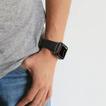 Bracelet de montre en cuir véritable ciré à l'huile, pour Apple Watch Series 8&7 41mm / SE 2&6&SE&5&4 40mm / 3&2&1 38mm, pour Apple Watch Series 7 41mm / 6 & SE & 5 & 4 40mm / 3 & 2 & 1 38mm