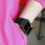 Bracelet de montre en cuir véritable ciré à l'huile, pour Apple Watch Series 8&7 41mm / SE 2&6&SE&5&4 40mm / 3&2&1 38mm, pour Apple Watch Series 7 41mm / 6 & SE & 5 & 4 40mm / 3 & 2 & 1 38mm