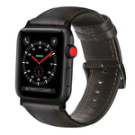 Bracelet de montre en cuir véritable ciré à l'huile, pour Apple Watch Series 8&7 41mm / SE 2&6&SE&5&4 40mm / 3&2&1 38mm, pour Apple Watch Series 7 41mm / 6 & SE & 5 & 4 40mm / 3 & 2 & 1 38mm