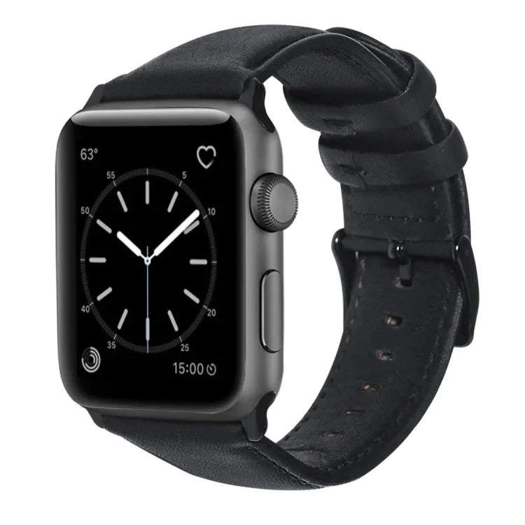 Bracelet de montre en cuir véritable ciré à l'huile, pour Apple Watch Series 8&7 41mm / SE 2&6&SE&5&4 40mm / 3&2&1 38mm, pour Apple Watch Series 7 41mm / 6 & SE & 5 & 4 40mm / 3 & 2 & 1 38mm