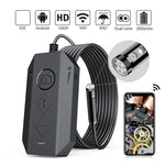 Caméra endoscopique industrielle WiFi HD autofocus double lentille 5MP 12mm Y17, câble rigide 1 m, câble rigide 3,5 m, câble rigide 5 m, câble rigide 10 m
