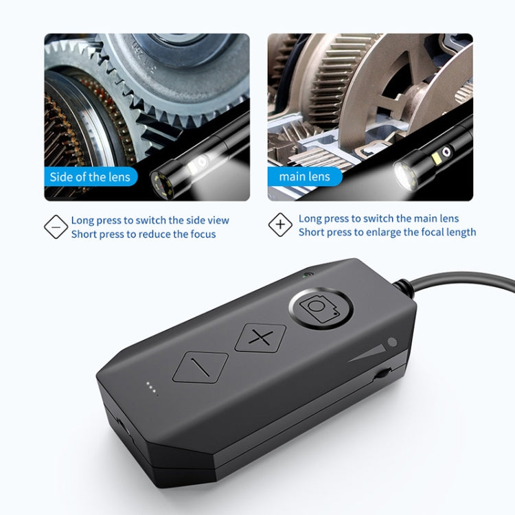 Caméra endoscopique industrielle WiFi HD autofocus double lentille 5MP 12mm Y17, câble rigide 1 m, câble rigide 3,5 m, câble rigide 5 m, câble rigide 10 m