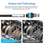 Caméra endoscopique industrielle WiFi HD autofocus double lentille 5MP 12mm Y17, câble rigide 1 m, câble rigide 3,5 m, câble rigide 5 m, câble rigide 10 m
