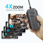 Caméra endoscopique industrielle WiFi HD autofocus double lentille 5MP 12mm Y17, câble rigide 1 m, câble rigide 3,5 m, câble rigide 5 m, câble rigide 10 m