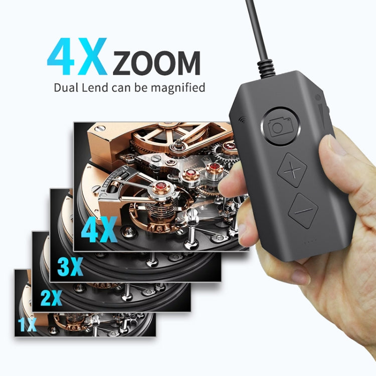 Caméra endoscopique industrielle WiFi HD autofocus double lentille 5MP 12mm Y17, câble rigide 1 m, câble rigide 3,5 m, câble rigide 5 m, câble rigide 10 m