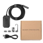 Caméra endoscopique industrielle WiFi HD autofocus double lentille 5MP 12mm Y17, câble rigide 1 m, câble rigide 3,5 m, câble rigide 5 m, câble rigide 10 m