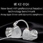 Écouteurs intra-auriculaires filaires dynamiques KZ DQ6 3 unités HiFi, Sans micro, Avec micro