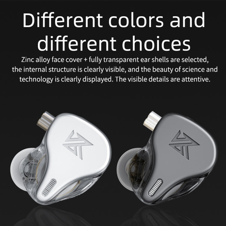 Écouteurs intra-auriculaires filaires dynamiques KZ DQ6 3 unités HiFi, Sans micro, Avec micro