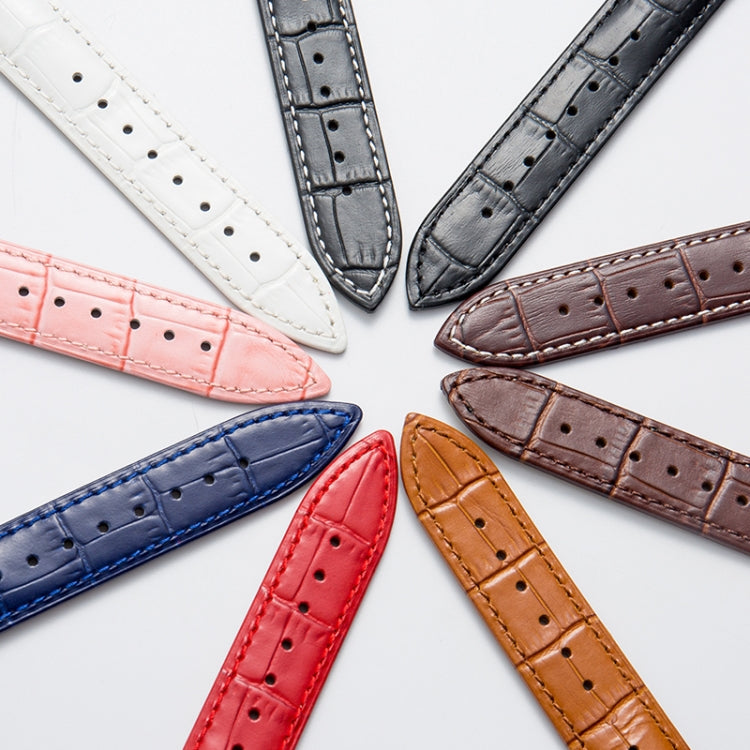 Calf Leather Replacement Strap Watchband, 14mm, 16mm, 18mm, 20mm, 22mm