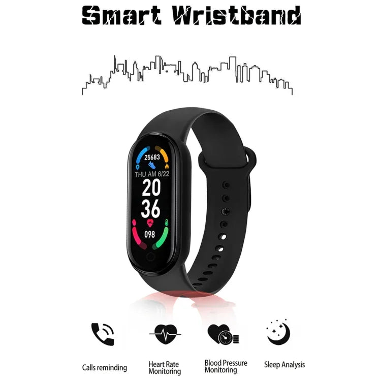 Bracelet intelligent de sport 1M7, prend en charge la surveillance de la fréquence cardiaque, la surveillance de la pression artérielle, la surveillance du sommeil et le rappel de sédentarité, chargement linéaire, chargement magnétique