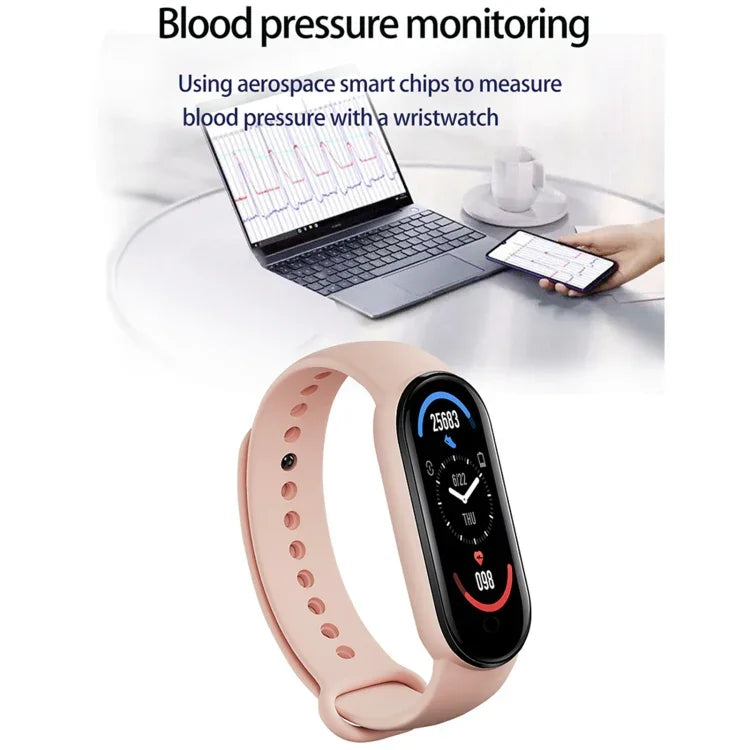 Bracelet intelligent de sport 1M7, prend en charge la surveillance de la fréquence cardiaque, la surveillance de la pression artérielle, la surveillance du sommeil et le rappel de sédentarité, chargement linéaire, chargement magnétique