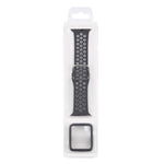 Bracelet de remplacement en silicone + étui de protection avec protection d'écran pour Apple Watch Series, 3 & 2 & 1 38 mm, pour Apple Watch Series 6 / 5 / 4 / Watch SE 40 mm