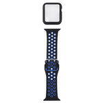 Bracelet de remplacement en silicone + étui de protection avec protection d'écran pour Apple Watch Series, 3 & 2 & 1 38 mm, pour Apple Watch Series 6 / 5 / 4 / Watch SE 40 mm
