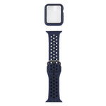 Bracelet de remplacement en silicone + étui de protection avec protection d'écran pour Apple Watch Series, 3 & 2 & 1 38 mm, pour Apple Watch Series 6 / 5 / 4 / Watch SE 40 mm