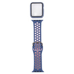 Bracelet de remplacement en silicone + étui de protection avec protection d'écran pour Apple Watch Series, 3 & 2 & 1 38 mm, pour Apple Watch Series 6 / 5 / 4 / Watch SE 40 mm