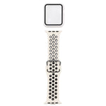 Bracelet de remplacement en silicone + étui de protection avec protection d'écran pour Apple Watch Series, 3 & 2 & 1 38 mm, pour Apple Watch Series 6 / 5 / 4 / Watch SE 40 mm