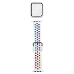 Bracelet de remplacement en silicone + étui de protection avec protection d'écran pour Apple Watch Series, 3 & 2 & 1 38 mm, pour Apple Watch Series 6 / 5 / 4 / Watch SE 40 mm