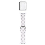 Bracelet de remplacement en silicone + étui de protection avec protection d'écran pour Apple Watch Series, 3 & 2 & 1 38 mm, pour Apple Watch Series 6 / 5 / 4 / Watch SE 40 mm