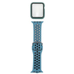 Bracelet de remplacement en silicone + étui de protection avec protection d'écran pour Apple Watch Series, 3 & 2 & 1 38 mm, pour Apple Watch Series 6 / 5 / 4 / Watch SE 40 mm