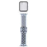 Bracelet de remplacement en silicone + étui de protection avec protection d'écran pour Apple Watch Series, 3 & 2 & 1 38 mm, pour Apple Watch Series 6 / 5 / 4 / Watch SE 40 mm