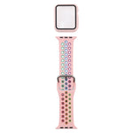 Bracelet de remplacement en silicone + étui de protection avec protection d'écran pour Apple Watch Series, 3 & 2 & 1 38 mm, pour Apple Watch Series 6 / 5 / 4 / Watch SE 40 mm