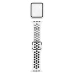 Bracelet de remplacement en silicone + étui de protection avec protection d'écran pour Apple Watch Series, 3 & 2 & 1 38 mm, pour Apple Watch Series 6 / 5 / 4 / Watch SE 40 mm