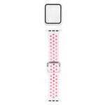 Bracelet de remplacement en silicone + étui de protection avec protection d'écran pour Apple Watch Series, 3 & 2 & 1 38 mm, pour Apple Watch Series 6 / 5 / 4 / Watch SE 40 mm