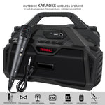 Nouvelle enceinte Bluetooth portable extérieure karaoké Rixing NR-6011M Bluetooth 5.0 avec microphone & sangle d'épaule, NR-6011M (rouge), NR-6011M (bleu), NR-6011M (vert), NR-6011M (noir)
