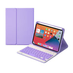Étui en cuir avec clavier Bluetooth détachable HK006 Square Keys et support pour iPad mini 6, HK006