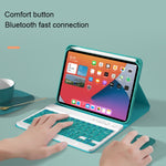 Étui en cuir avec clavier Bluetooth détachable HK006 Square Keys et support pour iPad mini 6, HK006