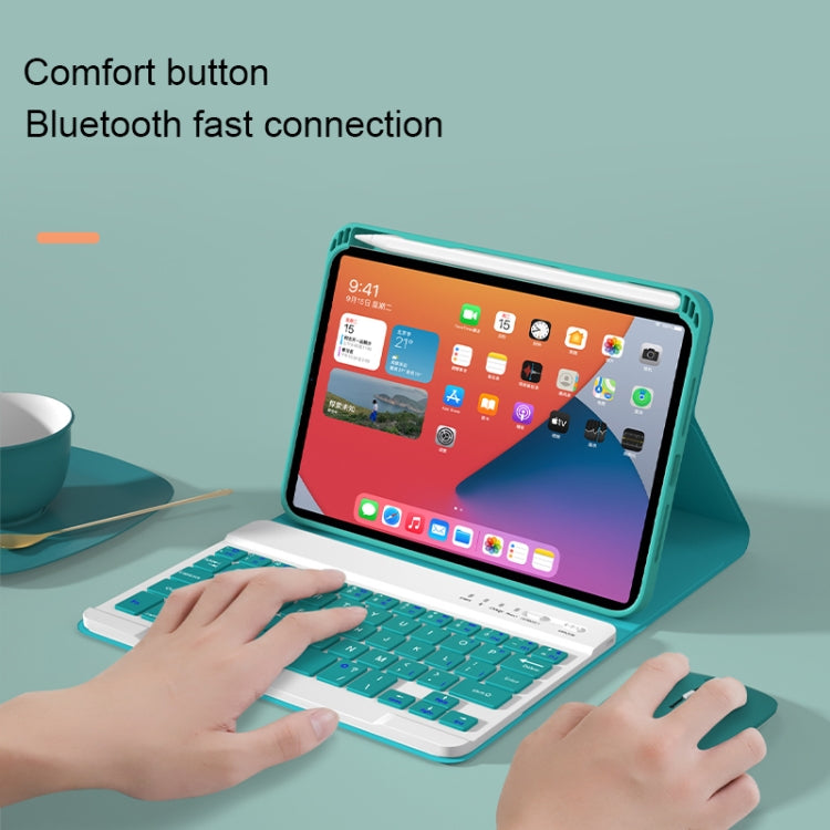 Étui en cuir avec clavier Bluetooth détachable HK006 Square Keys et support pour iPad mini 6, HK006
