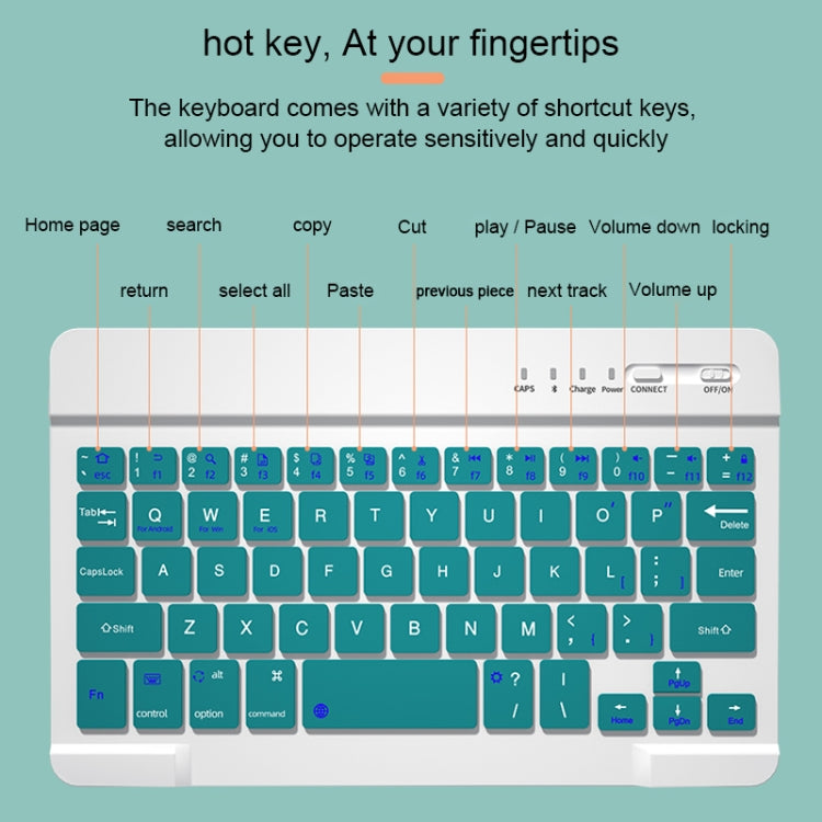Étui en cuir avec clavier Bluetooth détachable HK006 Square Keys et support pour iPad mini 6, HK006