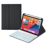 HK006D Étui en cuir avec clavier Bluetooth détachable, rétroéclairage blanc et support pour iPad mini 6, HK006D