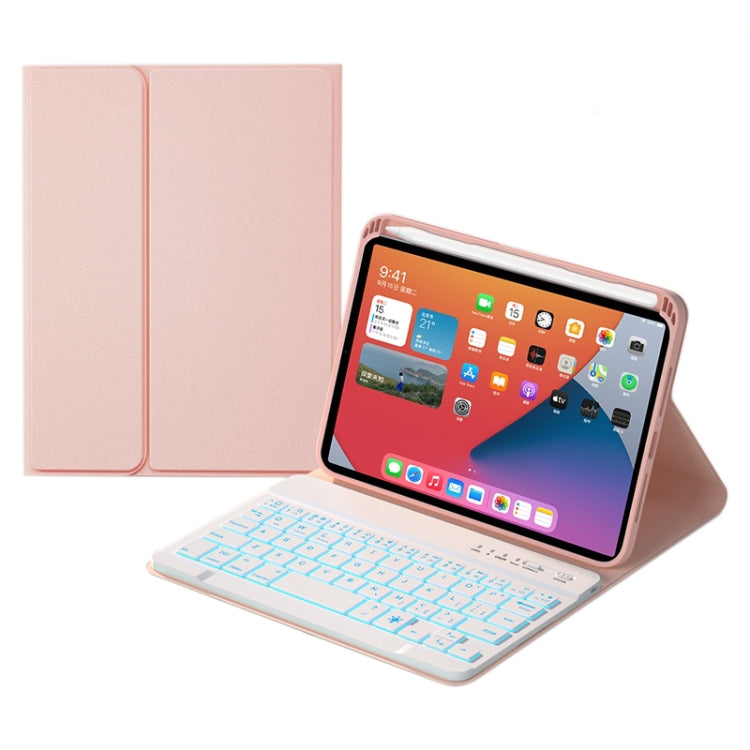 HK006D Étui en cuir avec clavier Bluetooth détachable, rétroéclairage blanc et support pour iPad mini 6, HK006D
