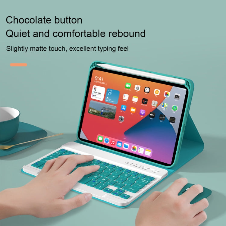 HK006D Étui en cuir avec clavier Bluetooth détachable, rétroéclairage blanc et support pour iPad mini 6, HK006D