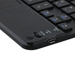 HK006C Étui en cuir avec clavier Bluetooth détachable, pavé tactile et support pour iPad mini 6